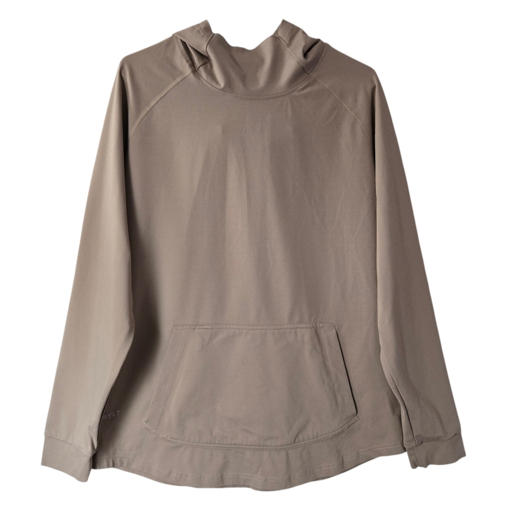 BYLT Premium Basics Elite Drop Cut Performance Pullover Hoodie Pocket Sand - Picture 2 of 15
